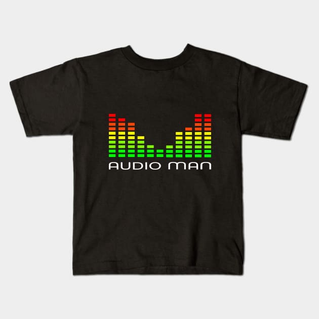 audio man sound crew engineer Kids T-Shirt by PrisDesign99